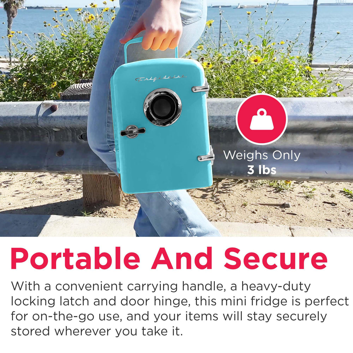 Mini Portable Compact Personal Fridge Cools & Heats, 4 Liter Capacity, Blue B453372