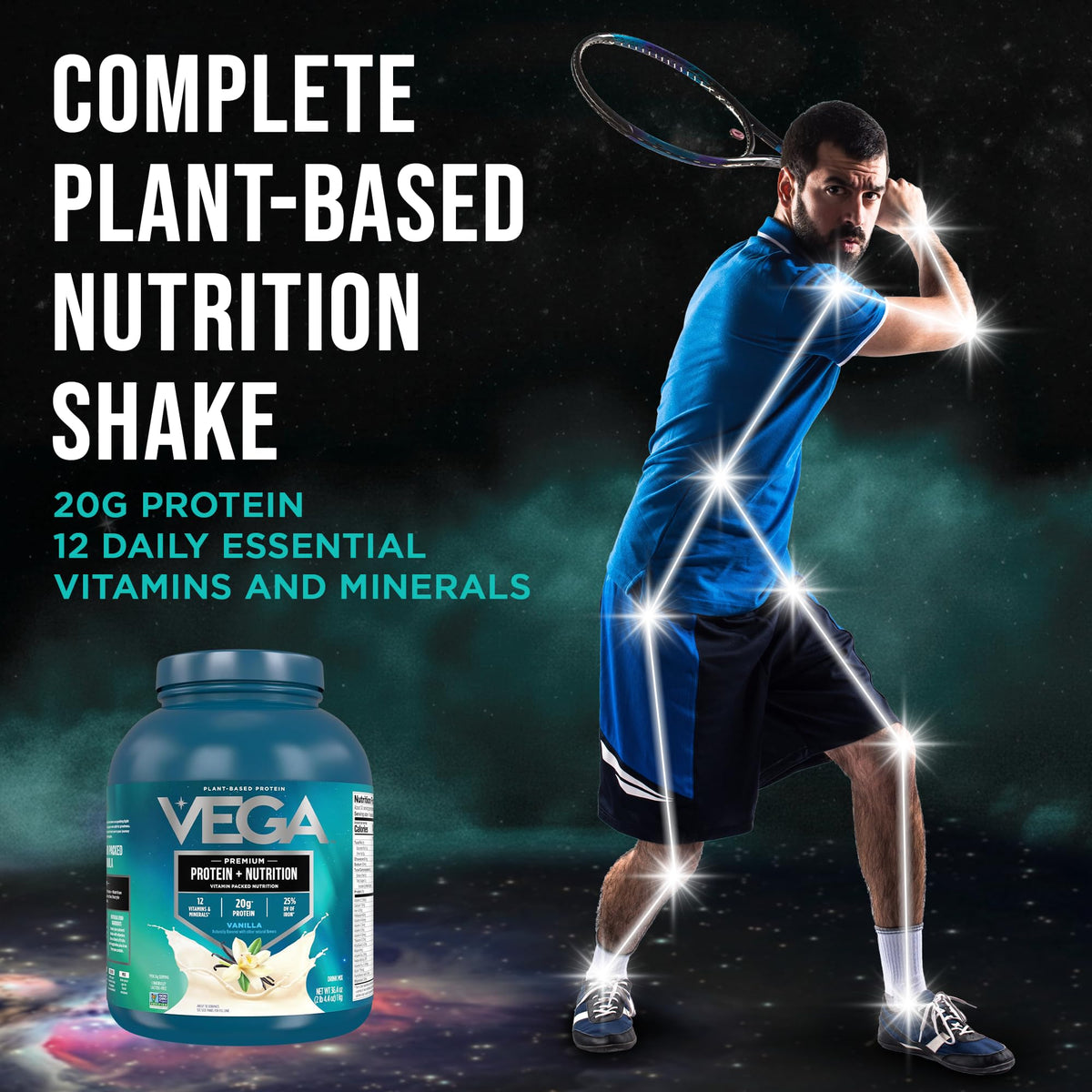 Plant Based Vegan Protein Powder Vanilla 2.3lbs Q509