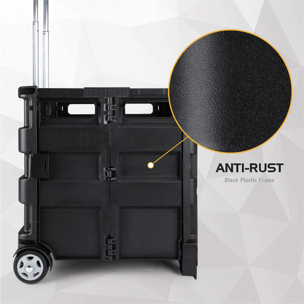 Portable Tools Carrier with Telescopic Handle, 80 Lb. Load Capacity, Black B19511