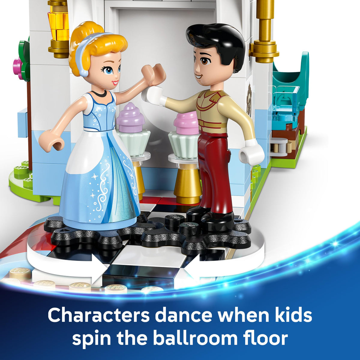 Disney Princess Castle Building Toy with 2 Minidolls W43521