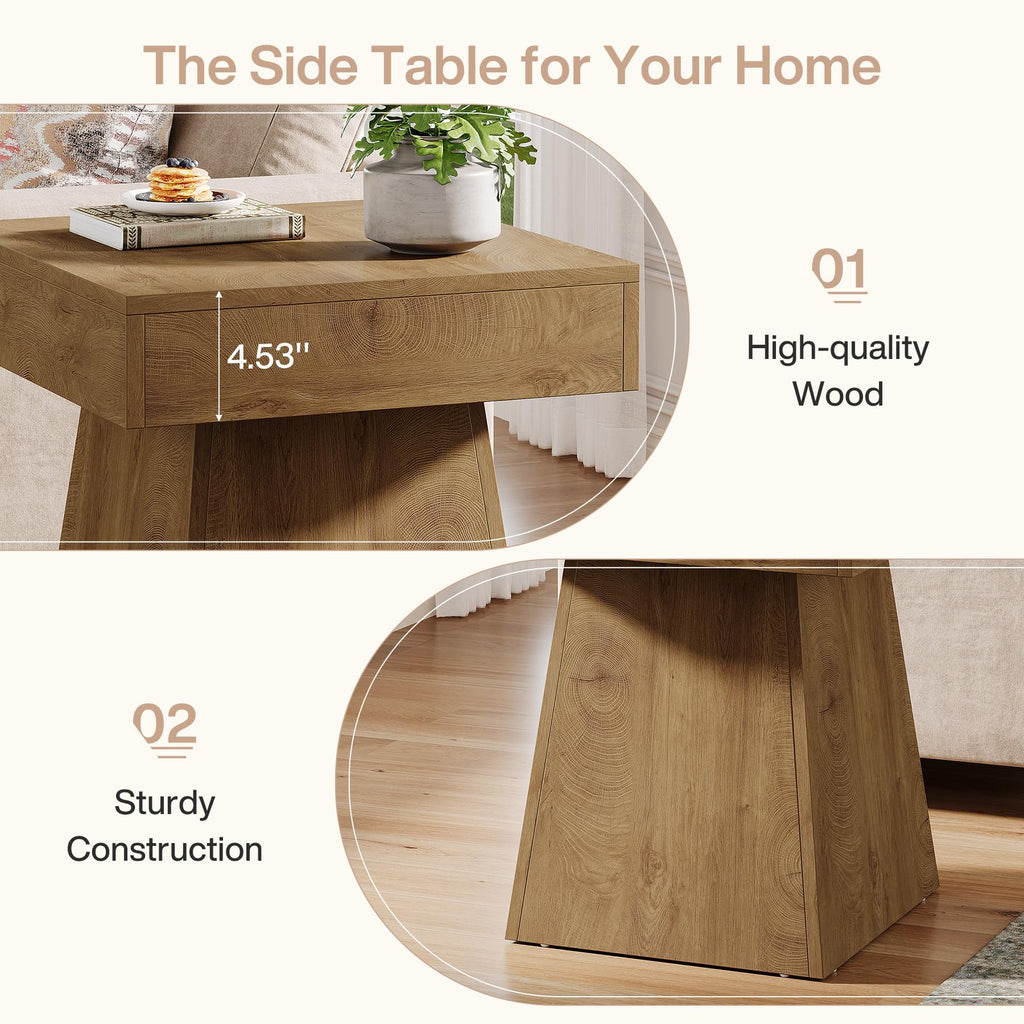Small End Table Set of 2 Light Brown P97775