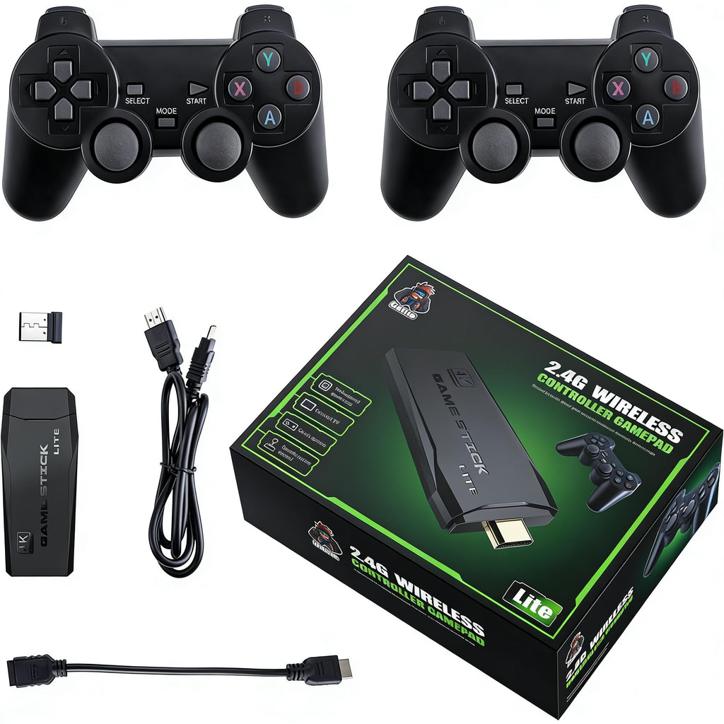Wireless Retro Game Console 128G Plug & Play Video Game Stick with 2.4G Wireless Controller S1766
