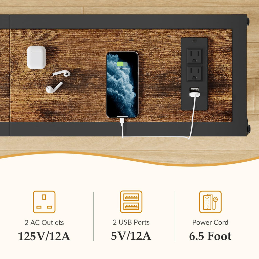 Narrow Console Table with Socket S2886