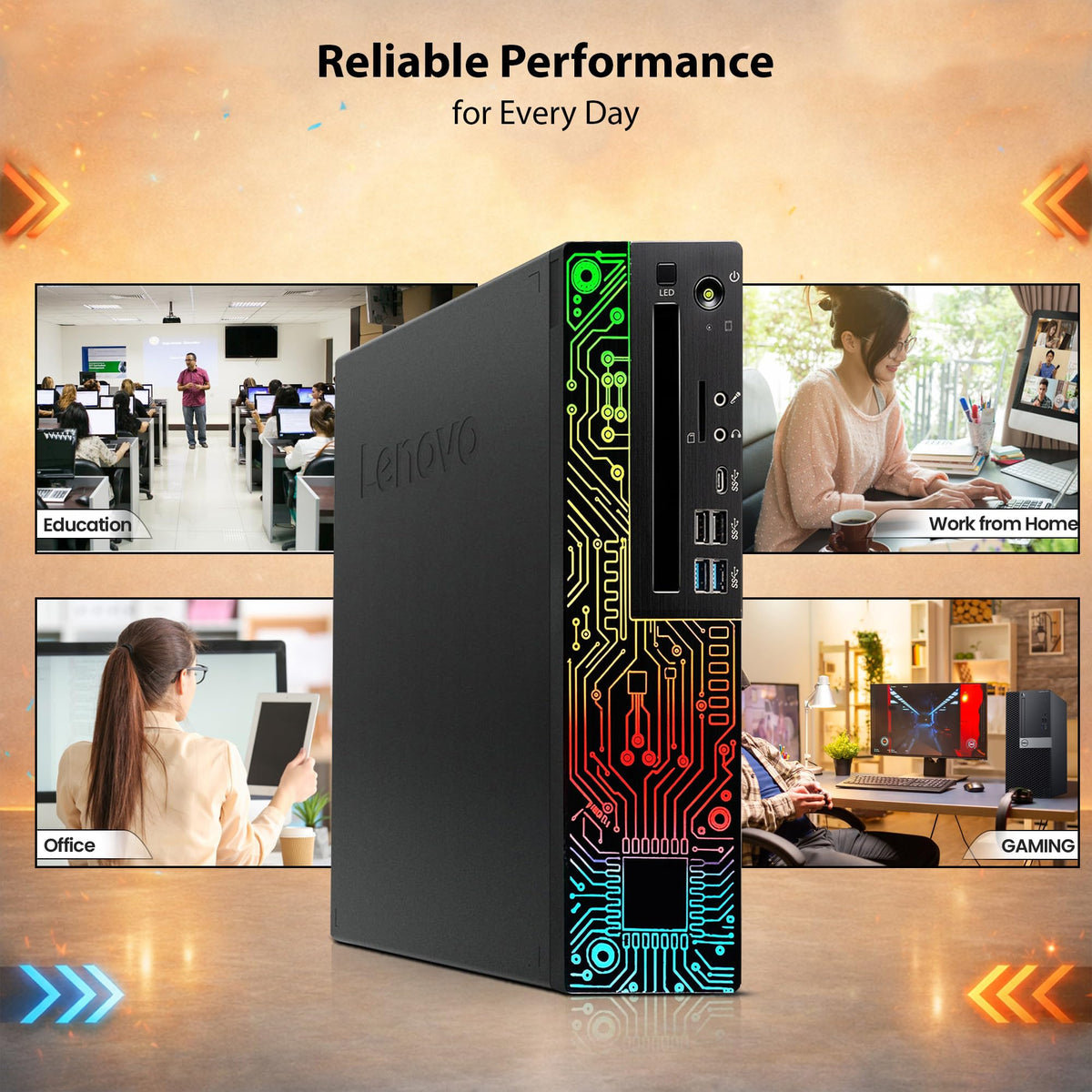 RGB Desktop PC Intel Core i5-8500 16GB DDR4 RAM 512GB SSD GeForce GT 1030 T75303