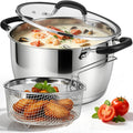 6 Quart Stainless Steel Deep Fryer Pot with Basket C379