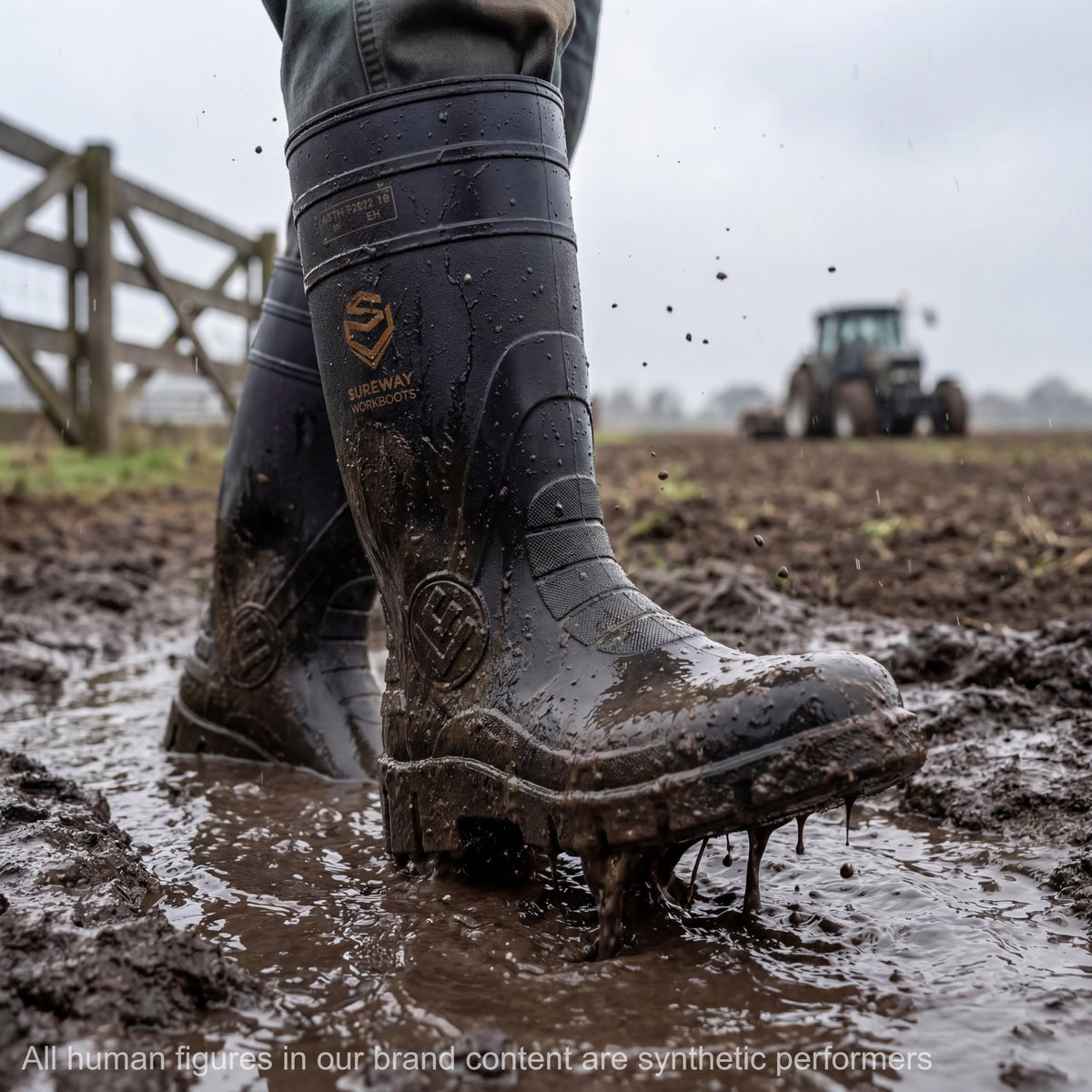 PVC Waterproof Knee-High Work Boots K7258
