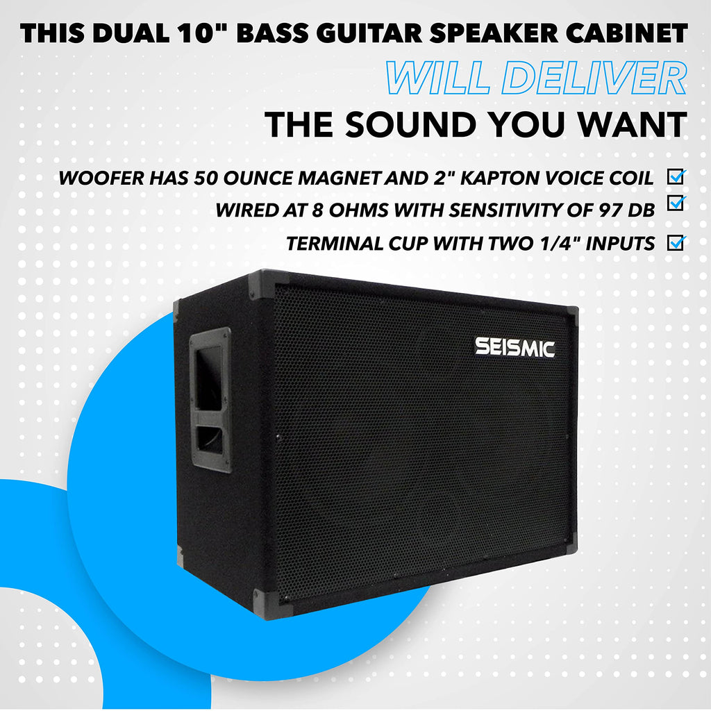 210 Bass Guitar Speaker Cabinet 400 Watts 2x10 F693