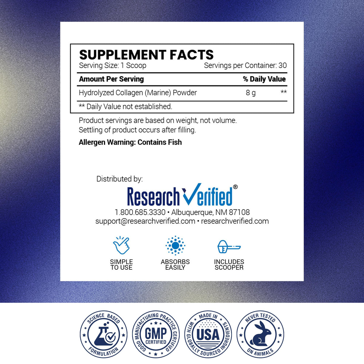 Hydrolyzed Marine Collagen Powder Unflavored K192365
