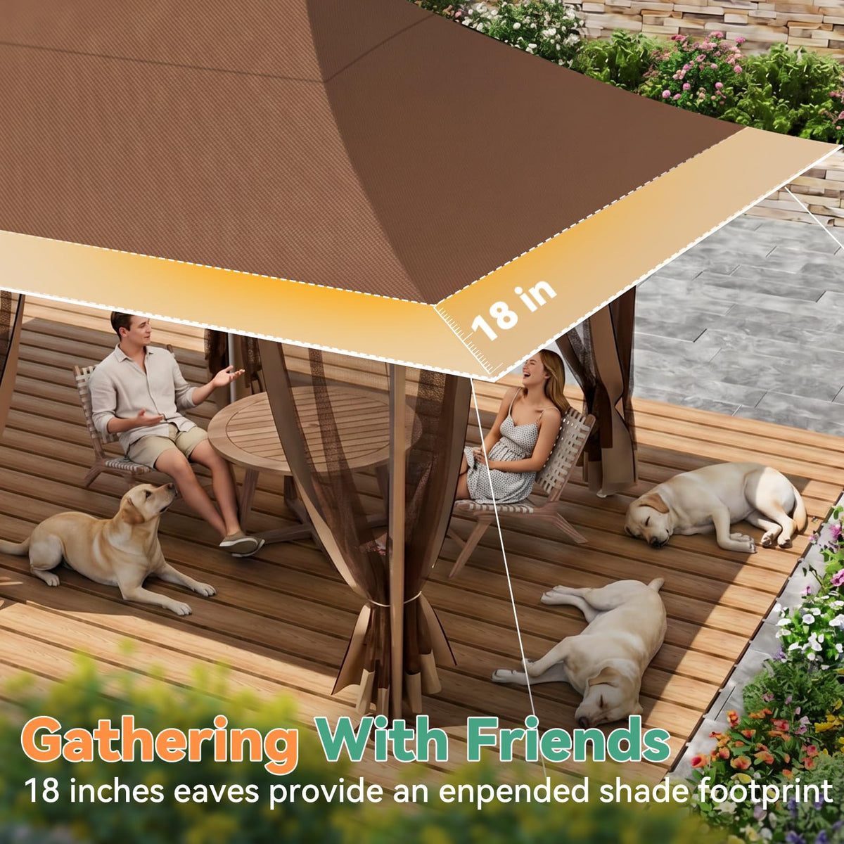 12x20 Pop Up Gazebo with Mosquito Netting O78315