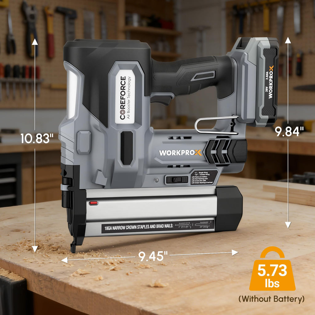 20V Cordless 18 Gauge 2-in-1 Nail & Staple Gun X74396