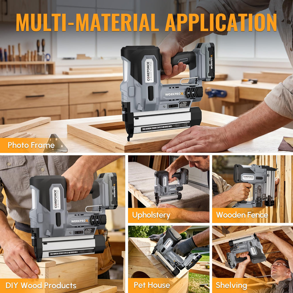 20V Cordless 18 Gauge 2-in-1 Nail & Staple Gun X74396