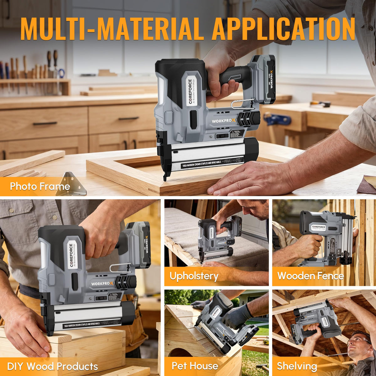 20V Cordless 18 Gauge 2-in-1 Nail & Staple Gun X74396