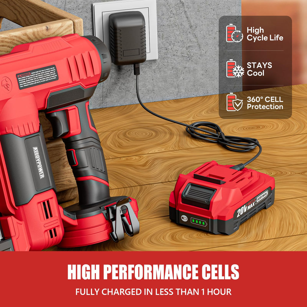 2 in 1 Cordless Brad Nailer and Electric Stapler with Battery and Charger N663