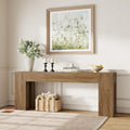 79-Inch Natural Oak Sofa Console Table R509