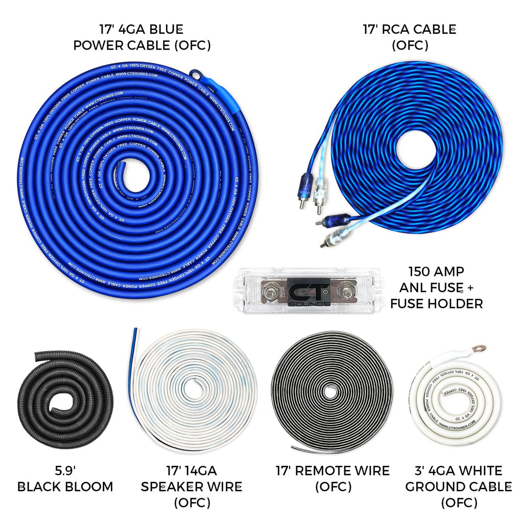 4 Gauge OFC Amp Wiring Install Kit C2992
