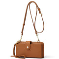 Small Leather Crossbody Wristlet Wallet and Phone Purse J6473
