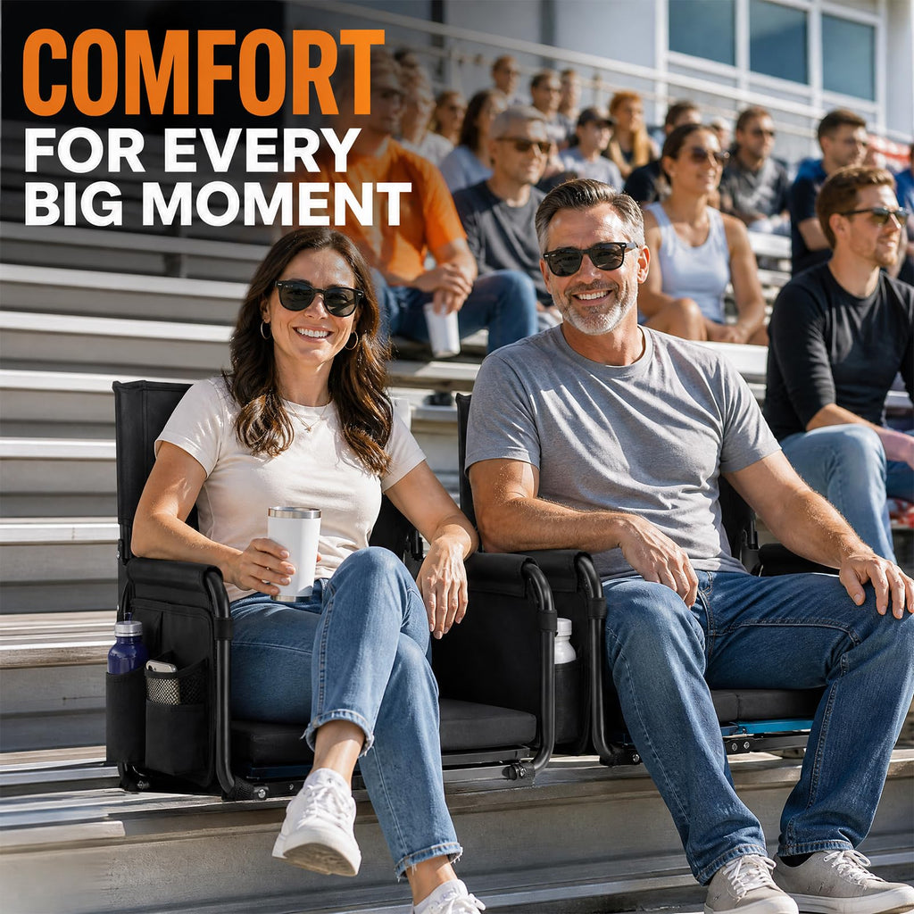 Stadium Seats with Back Support, Armrests & Cushion J3004