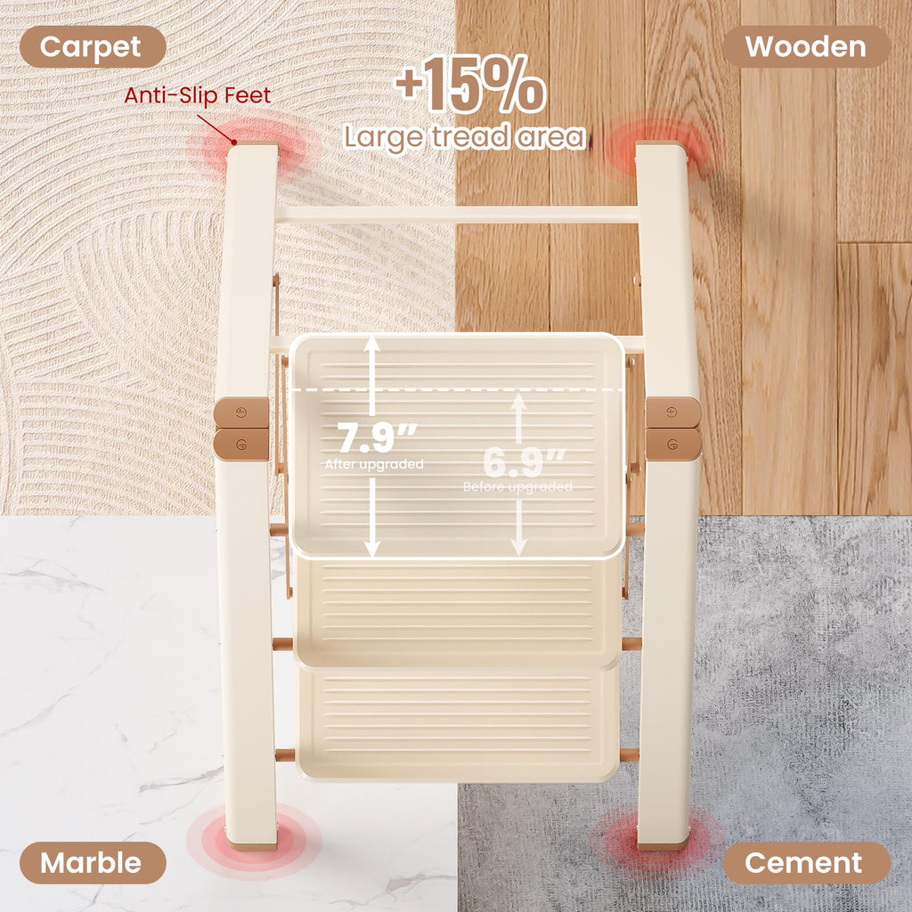 3 Step Folding Ladder with Anti Slip Pedal Y990653