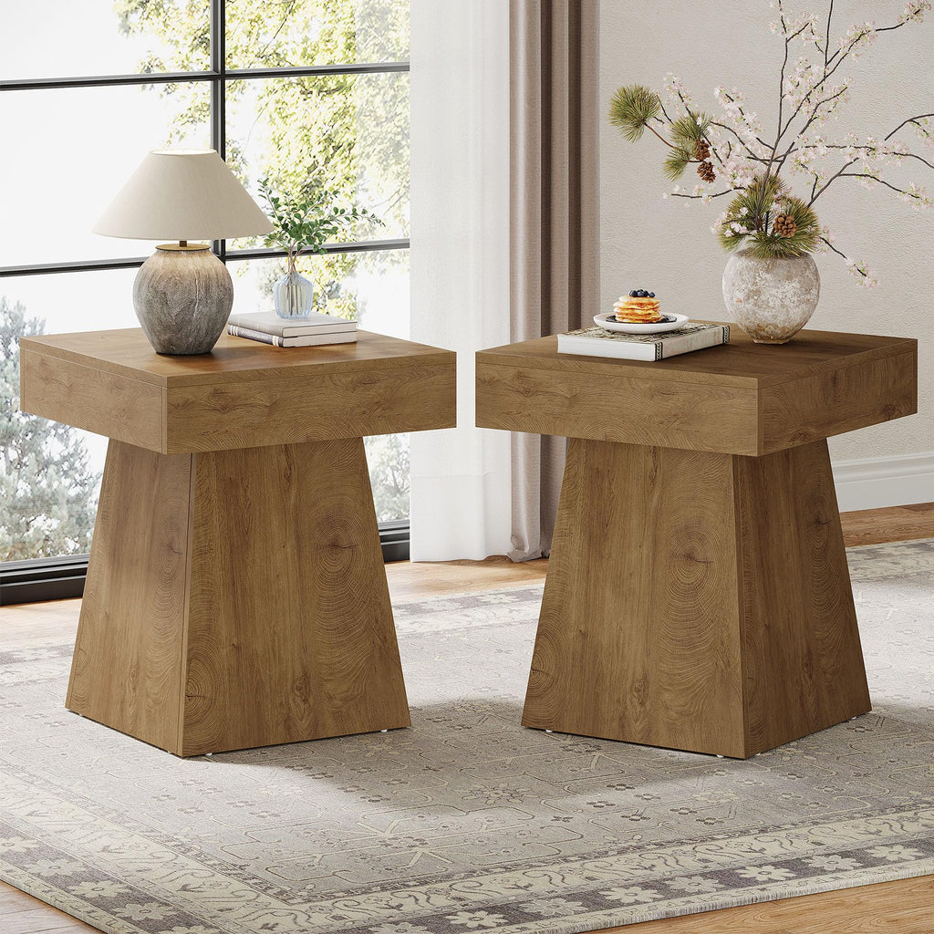 Small End Table Set of 2 Light Brown P97775