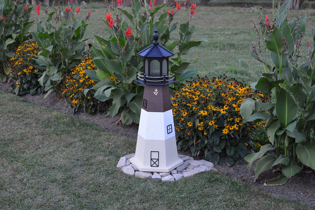 Oak Outdoor Lighthouse with Solar LED Light X75769