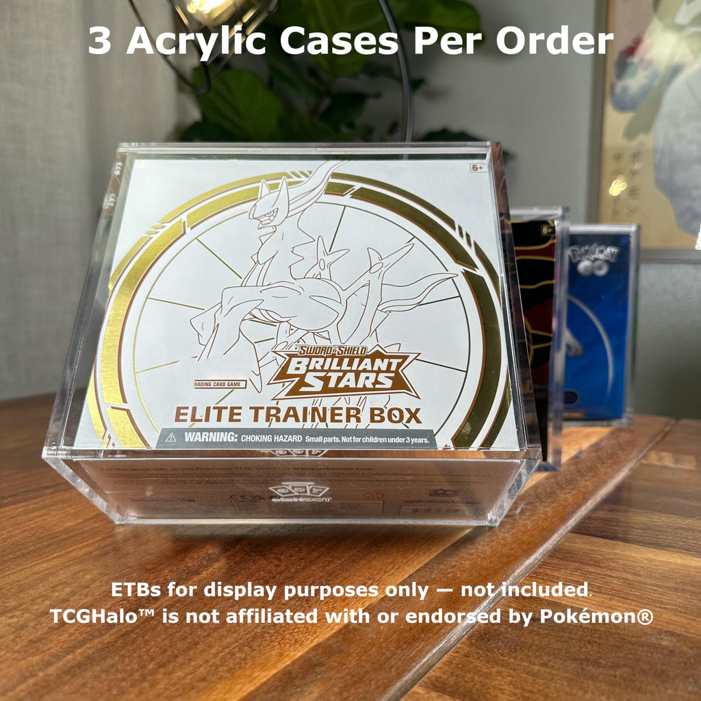 3 Pack Clear Acrylic ETB Display Case B38621
