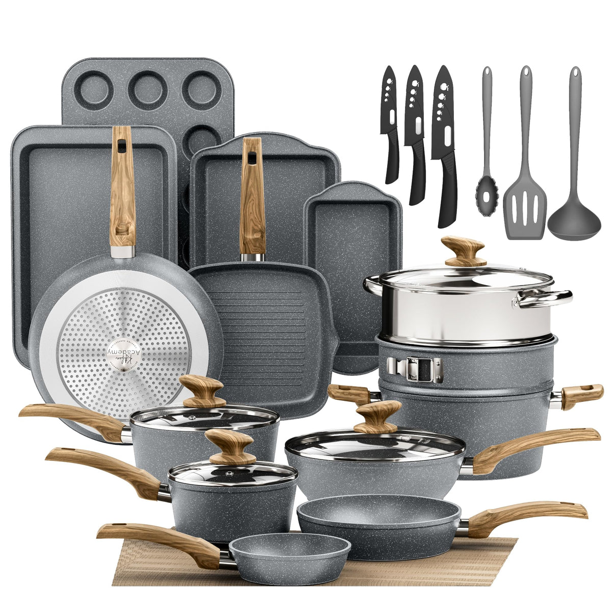 30 Piece Nonstick Cookware Set S2374