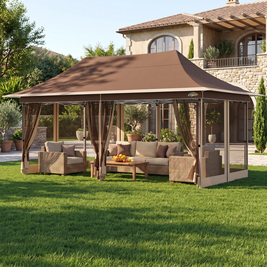12x20 Pop Up Gazebo with Mosquito Netting O78315