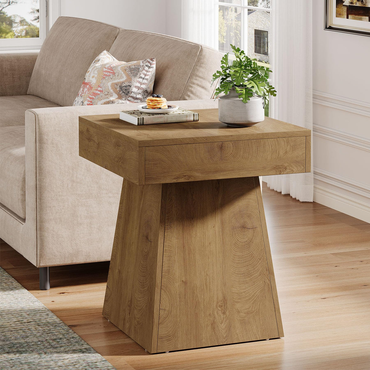 Small End Table Set of 2 Light Brown P97775